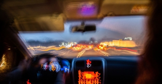 blurry vision while driving